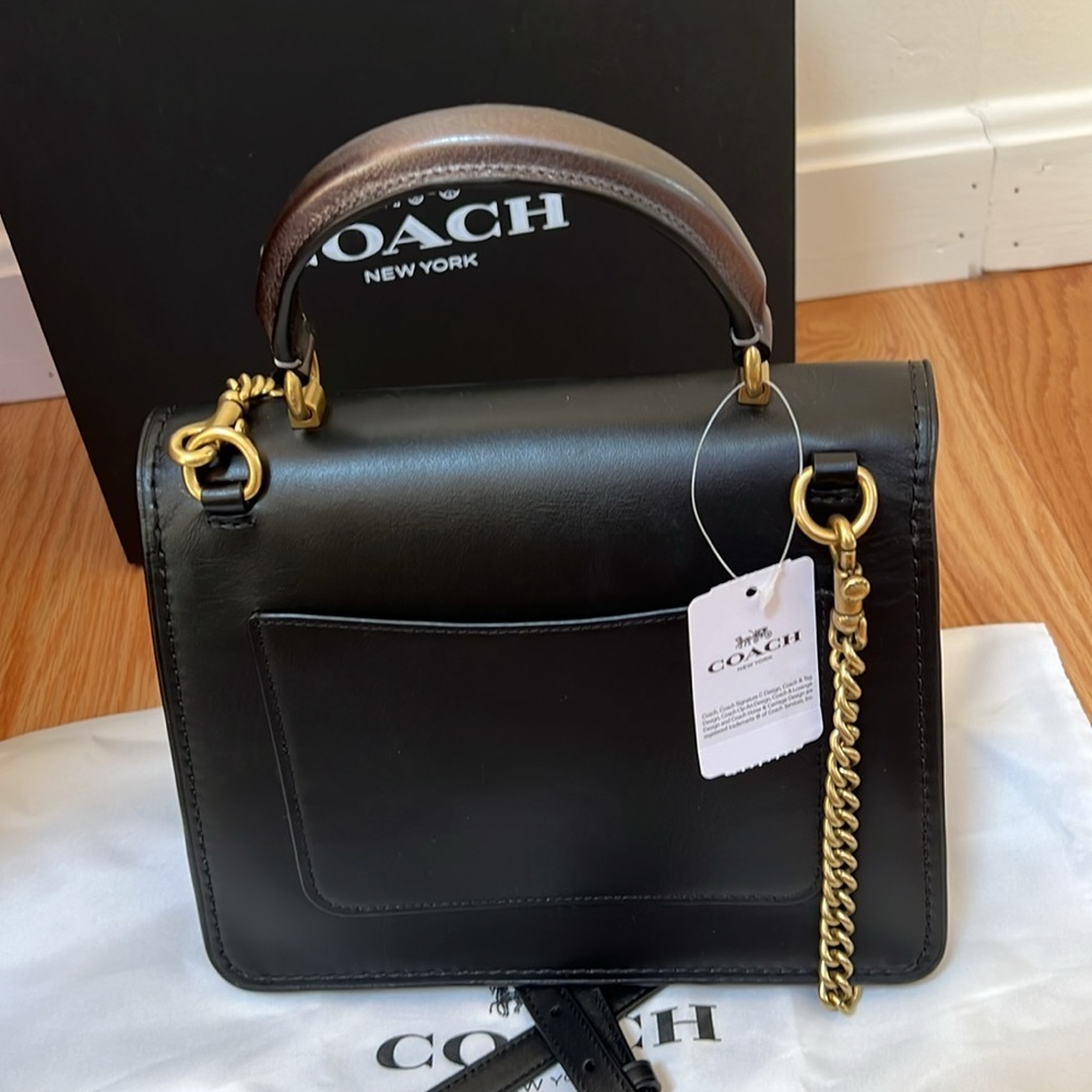 NWT! Coach top handle with butterfly turn lock crossbody. - Picture 5 of 12